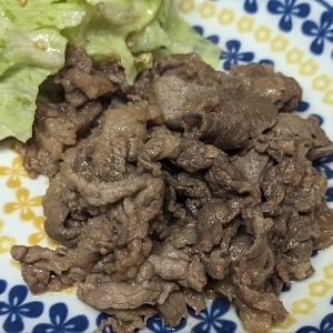 牛もも肉の塩麹醤油炒め